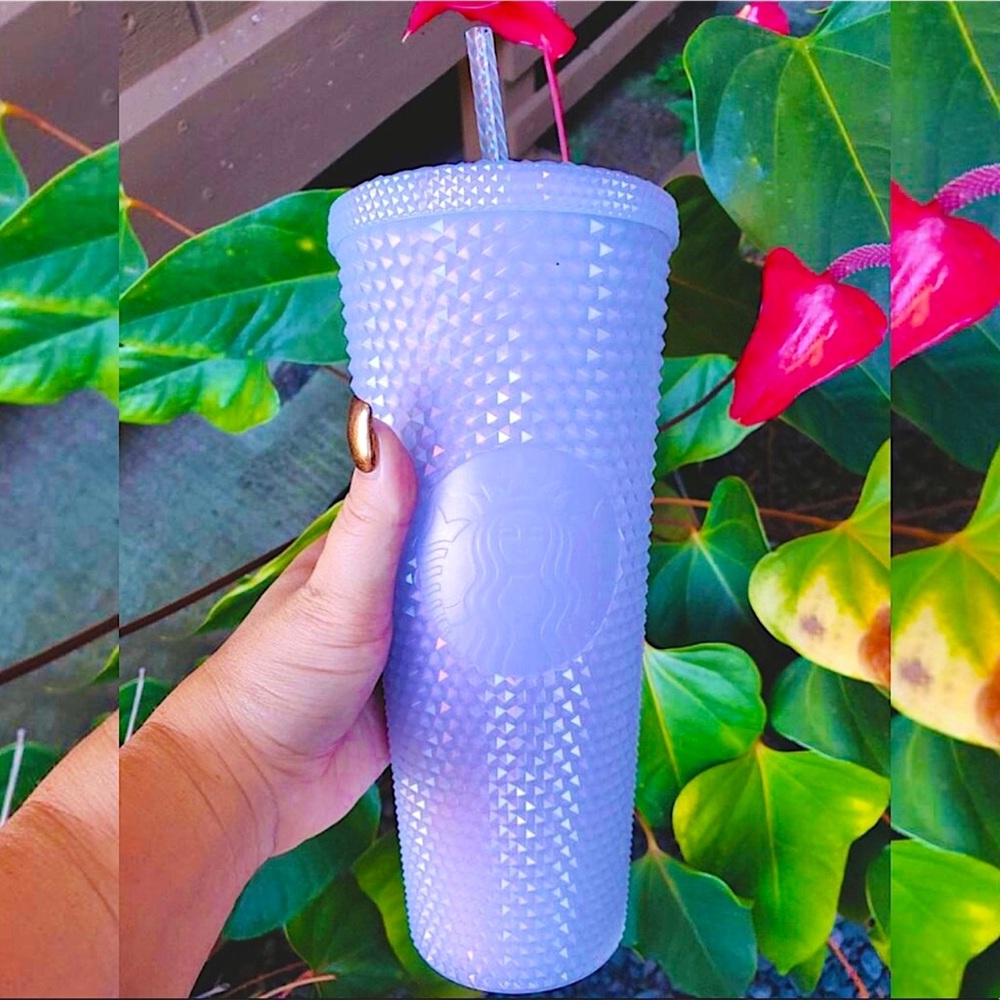 🤍💎Starbucks Icy White VENTI & GRANDE Studded tumbler cup/Ornament keychain set - Picture 3 of 6